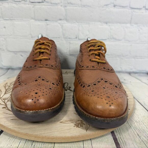 Cole Haan Oxford Mens Size 10.5 Brown Zerogrand Remastered Wingtip Leather Shoes main image 8